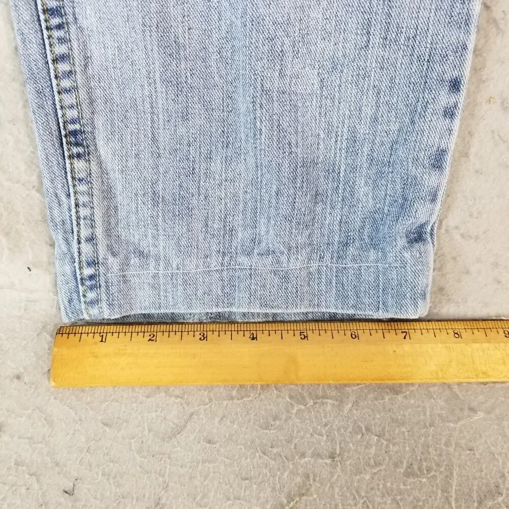 Lee jeans men's 30x26 regular fit‎ straight blue denim pants retro light wash